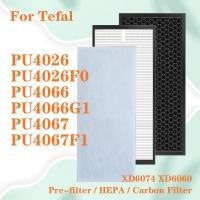 ราคา สำหรับ PU4026 Tefal PU4026F0 PU4066 PU4066G1 PU4067 PU4067F1 XD6074เครื่องกรองอากาศและตัวกรองคาร์บอนชุดเปลี่ยนแผ่นกรอง HEPA XD6060 (22693581473)