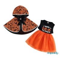 ราคา HalloweenAqq ชุดเดรสแขนกุด มีฮู้ด สไตล์ฮาโลวีน สําหรับเด็กผู้หญิง 2 ชิ้นCHristmas (22834542602)