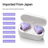 ราคา Newmsnr Heart Shaped Bluetooth Earphone Luminous Wireless Earphones With HD Microphone Noise Reduction In Ear Headphones Waterproof Sweatproof Sport Headset HD Call Heavy Bass Headphone (21812600459)