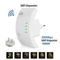 ราคา ดูดสัญญาณ WiFi ง่ายๆ แค่เสียบปลั๊ก Best Wireless N Router 300Mbps Universal WiFi Range Extender Repeater High Speed White (309992420)