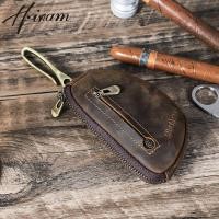 ราคา Hiram ซิปผู้ชายแฟชั่นหนังเครซีฮอร์สหนังแท้กระเป๋ากุญแจติดตามแบบ Airtag ขนาดเล็กกระเป๋าใส่เหรียญ (22897678858)
