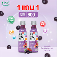 ราคา ยกลัง 24 ขวด Unif All You Need ยูนิฟออลยูนีดน้ำผักผลไม้รสอาซาอิ 300มล (22972596541)