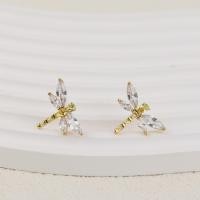 ราคา สร้อยคอพร้อมจี้ดีไซน์3D แมลงปอและต่างหูเม็ดกลม KS (19722372912)