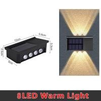 ราคา Vimite Solar Wall Lamp Outdoor Waterproof Automatic Night Light Up and Down Lighting For Garden House Fence Gate Warm White Decorative (21080419139)