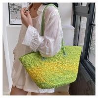 ราคา 2024 ฤดูร้อนใหม่กระเป๋าสตรีสากลความจุขนาดใหญ่กระเป๋าฟางสไตล์ญี่ปุ่นและเกาหลีใต้กระเป๋าสะพายสีเขียวสีเหลืองรายละเอียด (22260987013)
