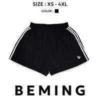 ราคา Bemingshorts027 XS 4XL BMG Original Shorts กางเกงวอร์มขาสั้นผ้าร่ม แต่งขอบลูกไม้ (22409368409)