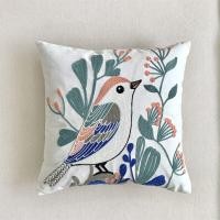 ราคา New Cotton Canvas Tulip Rose Floral Embroiderey Cushion Cover 45x45 Pillow Cover Ornamental Pillow Case for Living Room Luxury Home Decor (20015573064)