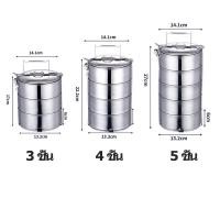 ราคา ปิ่นโตสเตนเลส ปิ่นโตสแตนเลส ปิ่นโตเก็บอุณหภูมิ ปิ่นโตใส่อาหาร 3ชั้น 4ชั้น 5ชั้น ปิ่นโตสเตนเลส410 ทนทาน เก็บความร้อนได้ยาวนาน (22791053494)
