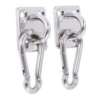 ราคา 2 Sets Of Suspended Ceiling Wall Mount U Shaped Hooks Stainless Steel Heavy Duty Multi Function Hammock Hammock Hook Metal Base Plate with Hook (19144498904)