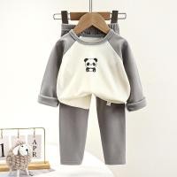 ราคา พร้อมส่ง ชุดนอนเด็กผ้ากำมะหยี่ ชุดนอนเด็กแขนยาว เซ็ต 2 ชิ้น เสื้อ กางเกงขา 5 ส่วน (22753472642)
