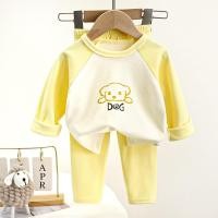 ราคา พร้อมส่ง ชุดนอนเด็กผ้ากำมะหยี่ ชุดนอนเด็กแขนยาว เซ็ต 2 ชิ้น เสื้อ กางเกงขา 5 ส่วน (22753472633)