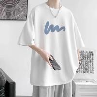 ราคา เสื้อยืดคอกลม แขนสั้น สกรีนลายหยัก สไตล์เกาหลี มินิมอล ลุคหนุ่มเกาหลี TT88 (22065971148)