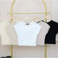 ราคา เสื้อป่าว งานครอปแขนสั้นแขนล้ำ ผ้า Uniglo เกรด 210 เนื้อผ้ายืดหยุ่นดี ขายดีที่สุด (22933015520)