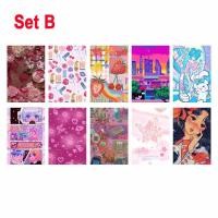 ราคา 10 30 PCS Pink Cartoon Art Picture Wall Collage Kit Aesthetic Retro Y2k Heart Strawberry Poster Card Bedroom Dorm Decor Painting (22733518949)