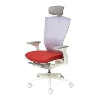 ราคา Modernform เก้าอี้เพื่อสุขภาพ รุ่น RADA พนักพิงสูง โครงขาว พนักตาข่ายเทาอ่อน เบาะผ้า (22763614705)