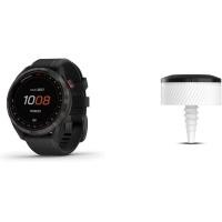 ราคา Garmin Approach S42 GPS Golf Smartwatchน้ำหนักเบาพร้อมหน้าจอสัมผัส1 2 หลักสูตรที่โหลดไว้ล่วงหน้า42Kฝาเซรามิก metal และสายซิลิโคนสีดำ010 02572 10 (22726466638)