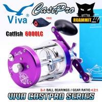 ราคา รอกตกปลา รอกทรงกลม NEW VIVA CASTPRO 5000 6000 RC LC มีทั้งหมุนซ้ายและหมุนขวา (22583547704)