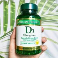 ราคา วิตามินดีสาม D3 25 mcg 1000 IU 250 or 350 Rapid Release Softgels Natures Bounty D 3 (8797823765)