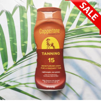 ราคา 25 Sale EXP 3 25 กันแดดเพิ่มผิวแทน สำหรับผิวกาย ไม่เหนียว กันน้ำ Tanning SPF 15 Moisturizer Skin For a Radiant Tan Sunscreen Coppertone (22648380297)