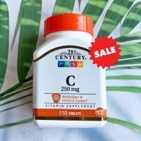 ราคา 80 OFF Sale EXP 04 2024 วิตามินซี บวกแคลเซียม Vitamin C 250 mg Calcium 110 Tablets 21st Century (20562883433)
