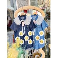 ราคา ชุดเดรสผ้ายีนส์แท้ ลายน้องเดซี่ยิ้มน่ารัก งานป้าย (22286109716)