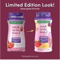 ราคา รุ่น Advance ไบโอติน 2 เท่า สำหรับผมเสียมาก Natures Bounty Advanced Hair Skin Nails Gummies 80 เม็ด (22980541939)