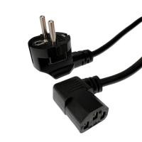 ราคา Angled C13 Computer EU Power Cable European Type F Adapter Plug to IEC C13 Extension Cord For Monitor PDU Antminer Printer 1m (20756042725)