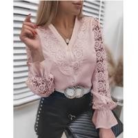 ราคา เสื้อเชิ้ตแขนยาวผ้าลูกไม้ฉลุลายเข้ารูปเสื้อเชิ้ตชายลูกไม้แขนยาว (21857041637)