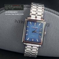 ราคา สินค้าใหม่ US SUBMARINE รุ่น J 225M นาฬิกาข้อมือผู้ชาย นาฬิกาสายเหล็ก ระบบควอทซ์ อะนาล็อก นาฬิกาทรงสี่เหลี่ยม สายเงิน หน้าปัดดำ กันน้ำ (22979721021)