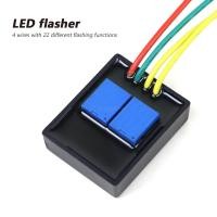 ราคา 22ฟังก์ชั่น12A 4สายอิเล็กทรอนิกส์ LED Flasher Relay สำหรับ Honda Kawasaki Suzuki Yamaha รถจักรยานยนต์มอเตอร์ไฟเลี้ยวหลอดไฟ Flash (20113892721)