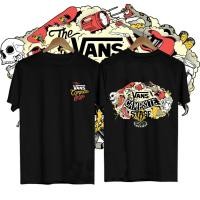 ราคา พร้อมส่ง Vans T SHIRผ้ผ้าฝ้าย 100 เสื้อยืดคอกลมด้านบนเสื้อเกาหลีเรียบง่ายสไตล์ยุโรปและอเมริกาหลวม Tee (21338785703)
