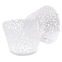 ราคา 50Pcs White Cupcake Wrappers Lace Cupcake Liners Cupcake Papers Cupcake Cups Cases for Wedding Birthday Party Decoration (22144527711)