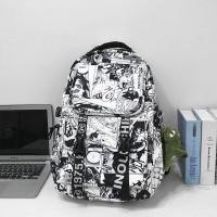 ราคา ผู้ชาย 2022 สไตล์ใหม่ Graffiti กระเป๋าเป้สะพายหลังกระเป๋าเดินทาง High School College นักเรียน กระเป๋าแล็ปท็อปกระเป๋าสะพายคู่ (21112444329)