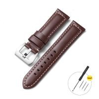 ราคา สายนาฬิกาหนังวัวแท้22มม ขนาด18 20 22 24 26มม สำหรับ Samsung Galaxy Watch 42มม Active 40 44มม สายหนังแท้22มม สำหรับ Samsung Gear S3 Galaxy Watch 46มม Samsung Watch 3 46มม (21597109457)