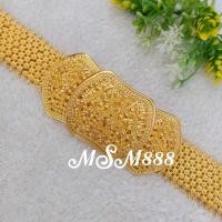 ราคา เข็มขัดล้านนาเส้นใหญ่ เข็มขัดสีทอง เข็มขัดประดับชุดไทย (17456525125)