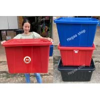 ราคา ถูกที่สุด กล่องพลาสติกมีล้อ ขนาด75 100ลิตร ลังพลาสติก (22875548844)