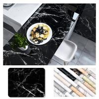 ราคา วอลล์เปเปอร์หินอ่อน วอลเปเปอร์ผนัง สติ๊กเกอร์ติดครัว วอลเปเปอร์ลายหินอ่อน มีกาวในตัว แบบกันน้ำ กันน้ำมัน ตกแต่งบ้าน ลอกออกไม่ทิ้งคราบกาว (22978158332)