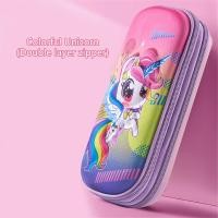 ราคา เคสกระเป๋าใส่ดินสอความจุมากกระเป๋าเครื่องเขียนกล่องดินสอการ์ตูนสองชั้น1ชิ้นอุปกรณ์สำนักงานปากกา EVA 3มิติ (22718304302)