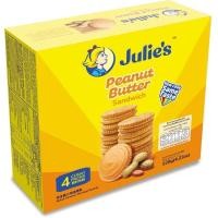ราคา Julies Peanut Butter Sandwich จูลี่ส์ ขนมปังกรอบ แซนด์วิชสอดไส้เนยถั่ว 120 กรัม (18471447104)