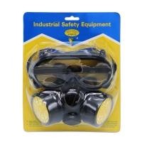 ราคา YP 368 หน้ากากกันสารเคมี หน้ากากครึ่งหน้าแบบใส้กรองคู่ พร้อมแว่นตากันสารเคมี (22942206124)