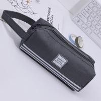 ราคา กระเป๋าดินสอ 2 ซิป กระเป๋าใส่ดินสอมีหูหิ้วถือง่าย กระเป๋าดินสอขนาดใหญ่ เก็บดินสอ ปากกา เครื่องเขียน (17796576369)