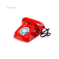 ราคา Fresh sky 1 12โทรศัพท์รุ่นเก่าตุ๊กตาบ้าน Miniature Home Decor Phone (22226386682)