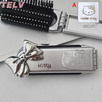 ราคา TELV หวีพับเก็บได้หวีนวดหนังศีรษะพร้อมกระจกพกพาได้แปรงผมหยิกเปียกอุปกรณ์จัดแต่งทรงผมสำหรับร้านเสริมสวยของขวัญการ์ตูน DIY (22569359447)