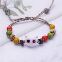 ราคา Drawstring Bracelet Cute Colorful Big Eyed Ceramic Bracelet Vintage Woven Bead Bracelet for Jewelry Gift Women S Accessory Daily Wear Casual Outfit Special Occasion (22879443828)