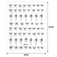 ราคา สติ๊กเกอร์ติดเล็บปลอมรูปโบว์น่ารัก3D สติ๊กเกอร์ติดเล็บโบว์ริบบิ้น4แผ่นติดโบว์สีขาว ดำ ชมพูอุปกรณ์ต่อเล็บ (22433553791)