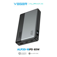 ราคา ALPHA X ALP20 16PD 65W powerbank 20000 mah แบตสำรอง fast charge 65w pd จอ ไฟ led แถมถุงผ้า ประกัน 2 ปี (22000058560)