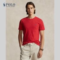 ราคา Polo Ralph Lauren เสื้อยืดผู้ชาย Custom Slim Jersey Crewneck T Shirt รุ่น MNPOTSH1N822084 สีแดง (21397272434)