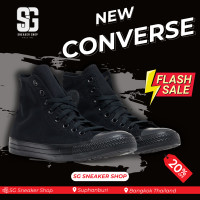 ราคา CONVERSE ALL STAR HI CLASSIC ALL BLACK SG SNK 01009 5521 รองเท้าผ้าใบ Sneaker ชาย หญิง (21480196485)