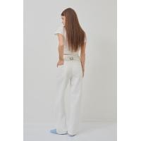 ราคา LOW WAIST BUCKLE JEANS OFF WHITE กางเกงยีนส์ เอวต่ำ สีขาวครีมOFF WHITE (22967702676)