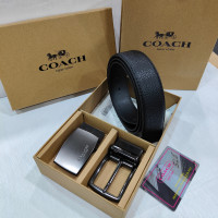 ราคา Coach เข็มขัดผู้ชายของแท้หนังหัวเข็มขัดคู่ขนาด28 39เข็มขัดสำหรับกางเกงยีนส์ชุด Grooming ชุดสำหรับชายครบรอบของขวัญสำหรับเขา (16168820079)